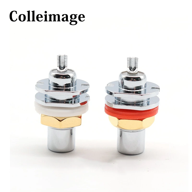 

HiFi 4pcs rhodium plated Cardas GRFA Thick RCA Female Socket Connector Chassis Panel Mount Adapter Audio Terminal Plug