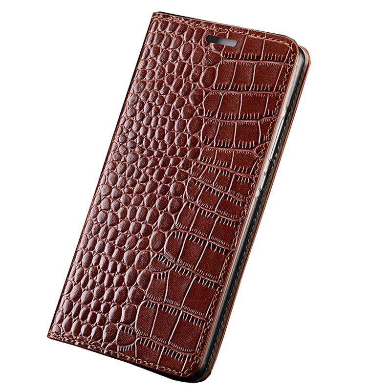 Роскошный чехол из натуральной кожи для LG V30 V40 v50 g5 G6 G7 G8S флип кейс с крокодиловой