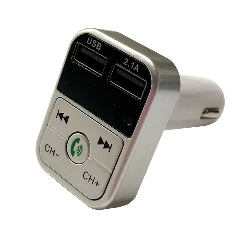 USB changer bluetooth Автомобильный MP3 плеер прикуриватель TF карта U диск проверка автомобильного аккумулятора аудио адаптер радио приложение считыватель сообщений - Название цвета: sivler