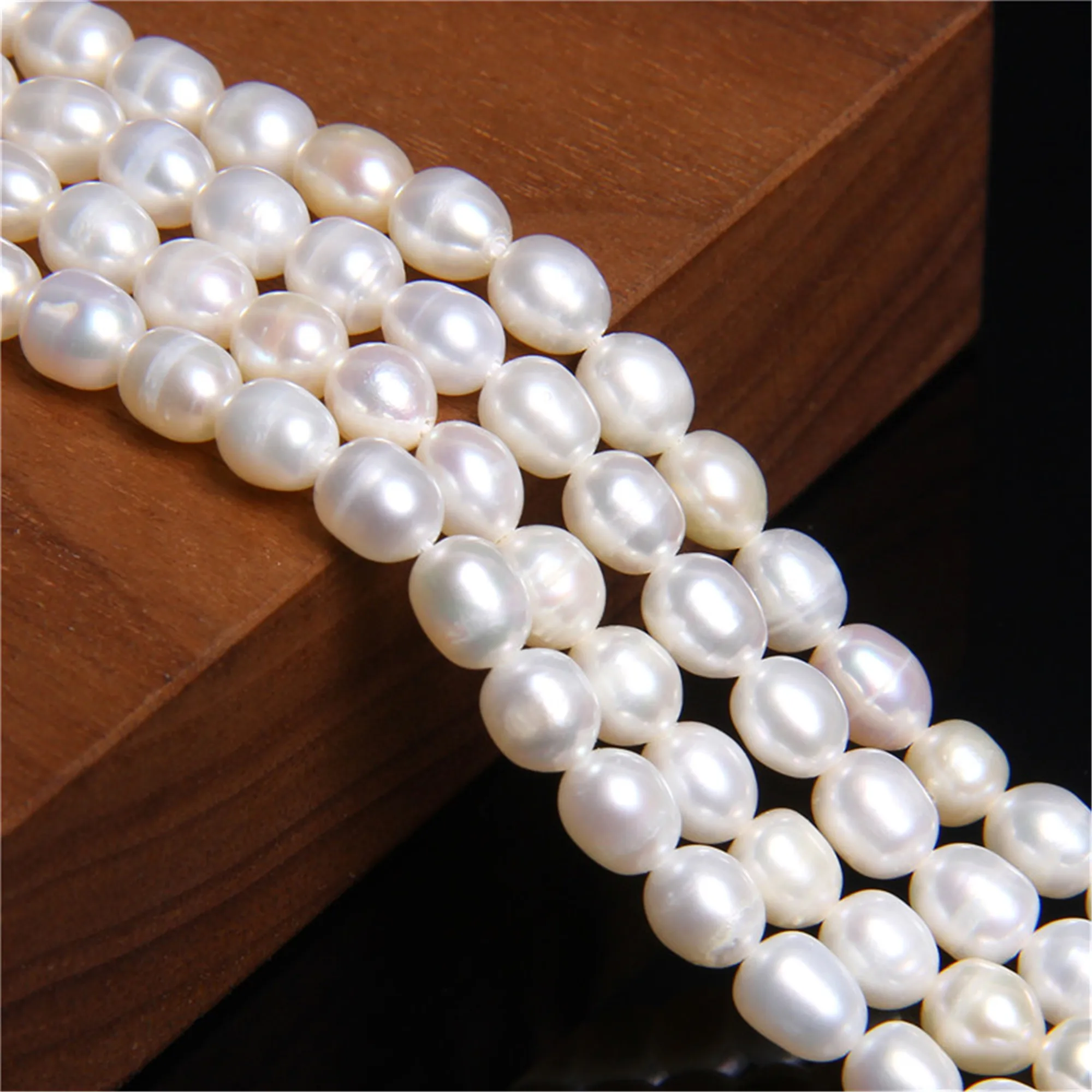 4.2-4.5mm Natural Pearsl A Freshwater Pearl Beads White Oval High Quality Small Loose For Jewelry Making 14” Strand | Украшения и