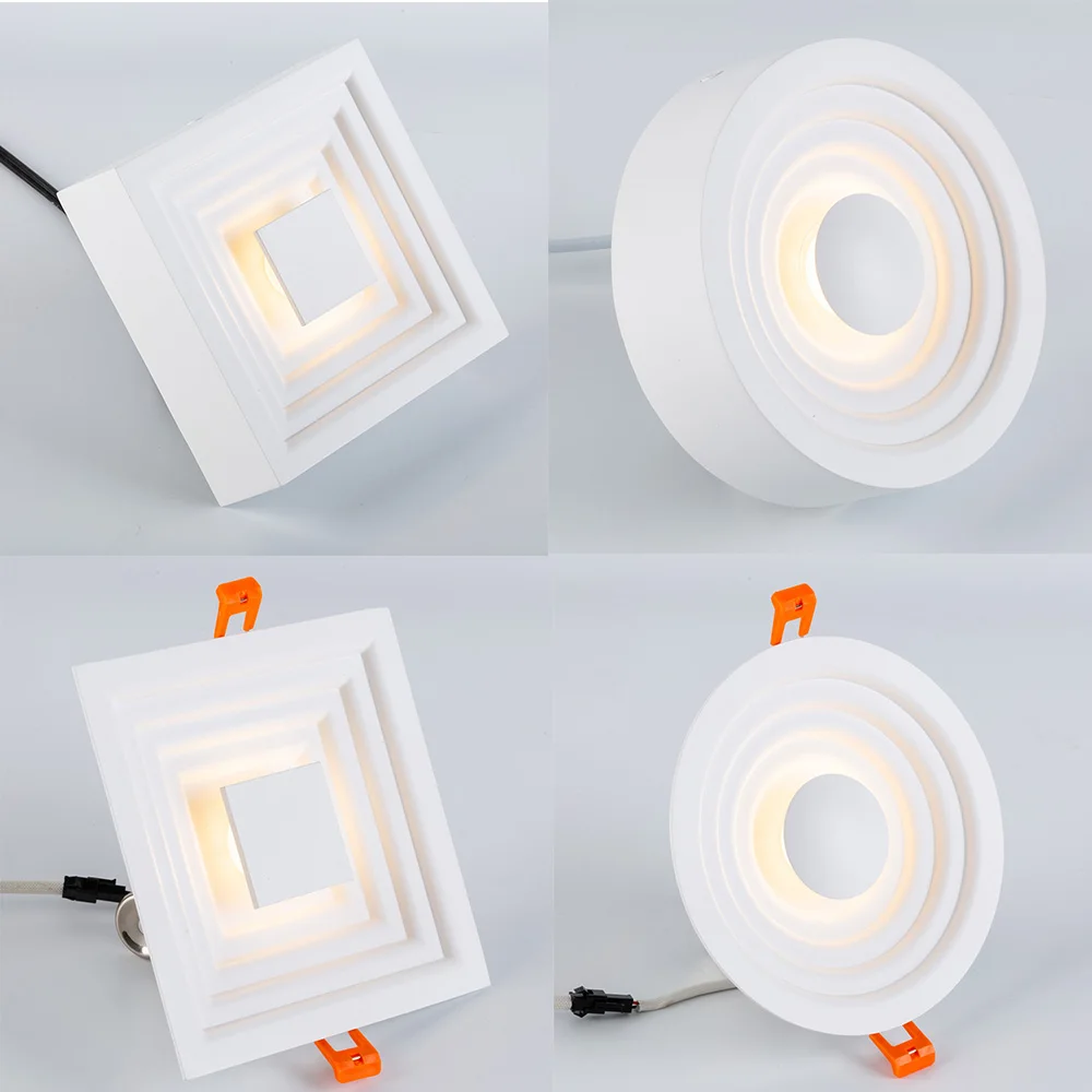 

zerouno kitchen led light downlights 6w 12w round / square living room bed room 3D Chinese Style down light ceiling/mounted lamp