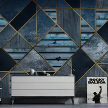 Индивидуальное изготовление, большая настенная живопись Геометрическая деревянная стена тиснением ТВ спальня гостиная столовая обои для рабочего стола