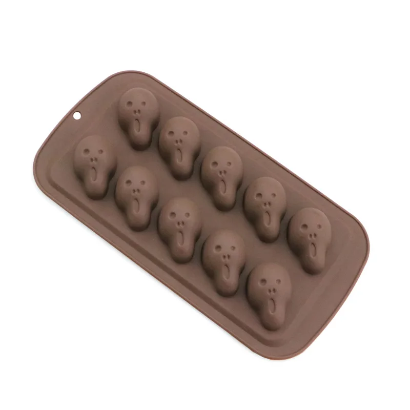 3D гримаса смешное лицо силиконовая форма Торт Шоколад Конфеты помадка свечи мыло формы желе глина Хэллоуин украшения DIY