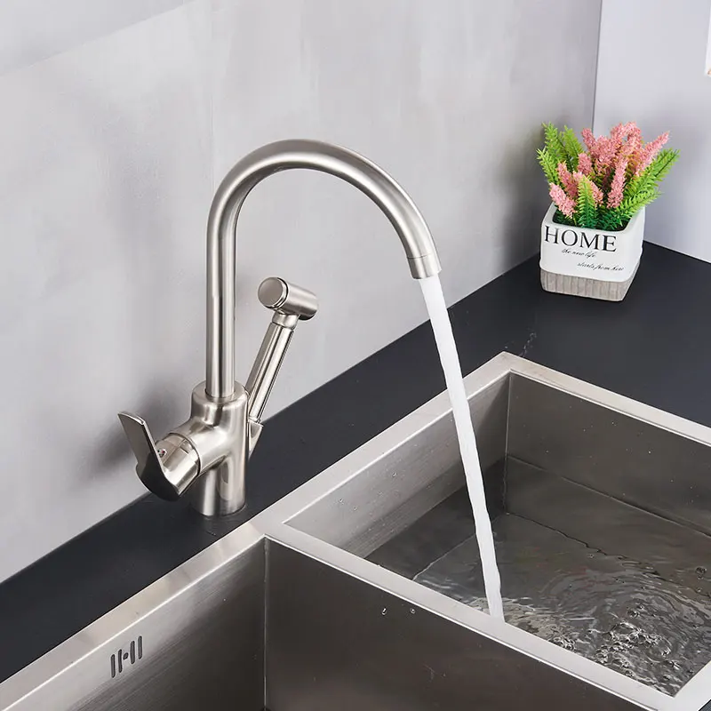 Blacked Finished Kitchen sink Faucet Pull Out Sprayer Kitchen Tap Mixer Faucet Deck Mounted Faucets Rotatable