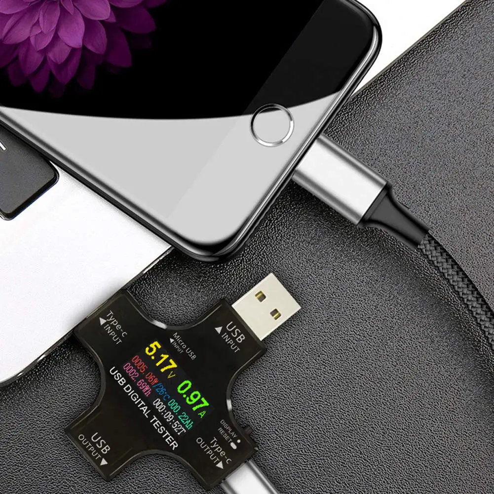 Многофункциональный Тип-C измерительный прибор USB тестер ЖК-дисплей цифровой мультиметр с измерением напряжения и тока OD889