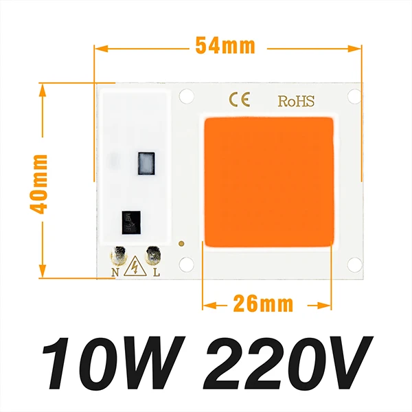 Светодиодный фито-светильник 220 В, 10 Вт, 20 Вт, 30 Вт, 50 Вт, светильник для выращивания, Теплый Холодный белый умный IC Бисер для домашних растений, цветов, семян, гидропоники - Цвет: 10W Grow Light