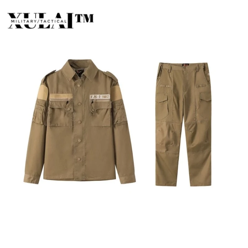 Twill Khaki Coyote Suit Uniform For Men suit army green men s set ls khaki plain tactical clothing tactical suit shirt elbow pads tactical pants knee pads