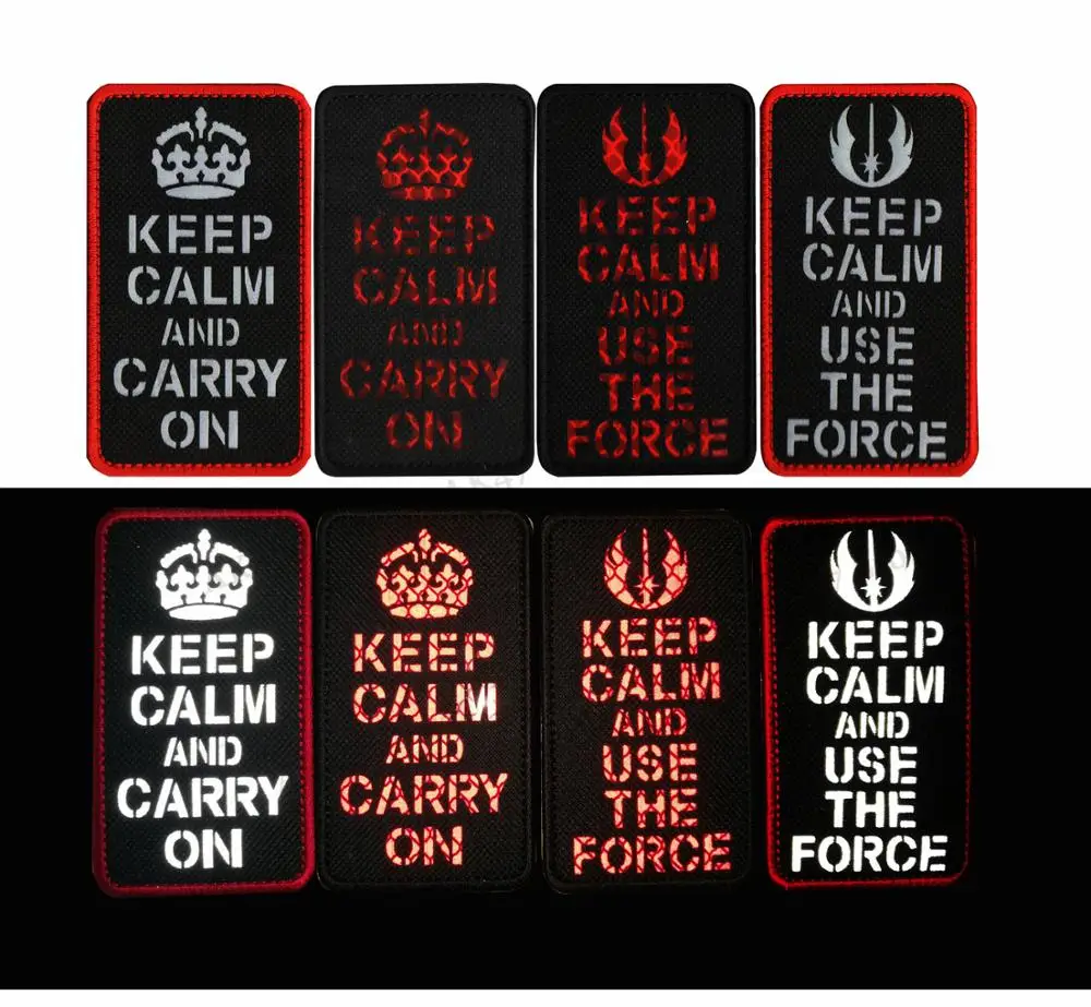 Нашивка с надписью Keep Calm and Carry On принудительными стрелками на голову Люк йода