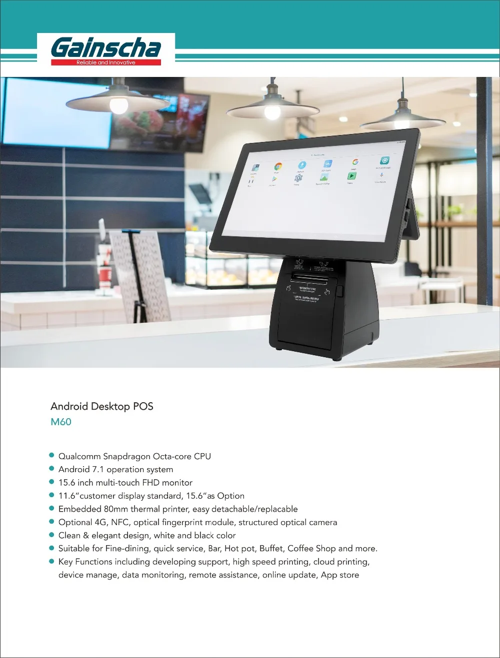 Android Desktop POS M60