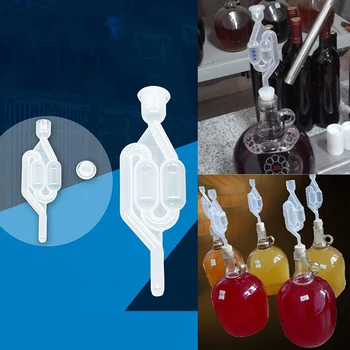 

One-way Wine AirLock Beer Brewing Fermentation Check Valve Plastic Air Lock Water Seal Home Winemaking Exhaust Valve Fermenter