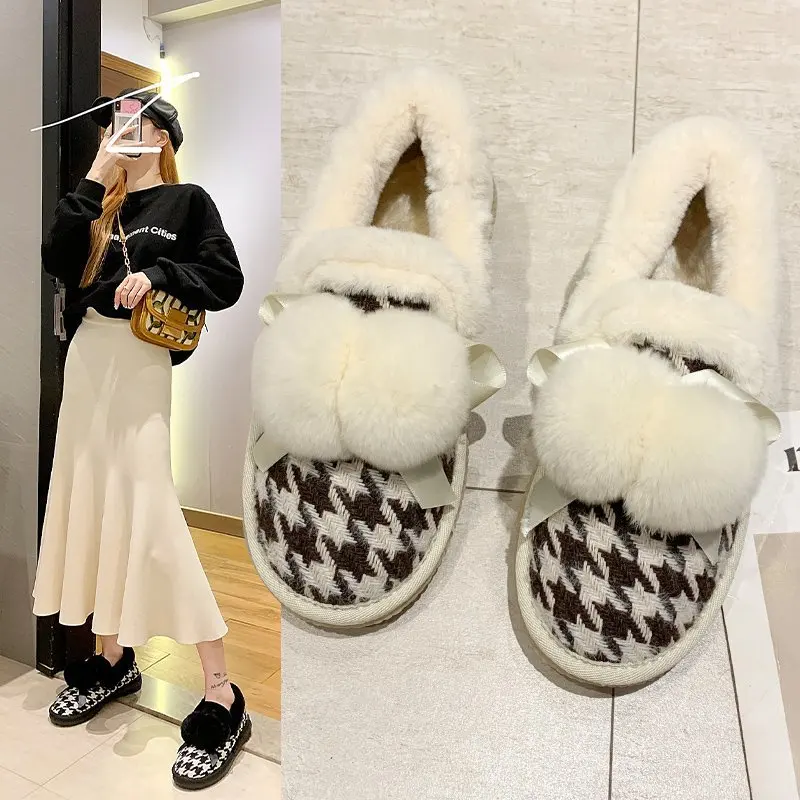 Зимние Короткие Плюшевые Теплые Женские брифы 2021 Милая Студенческая