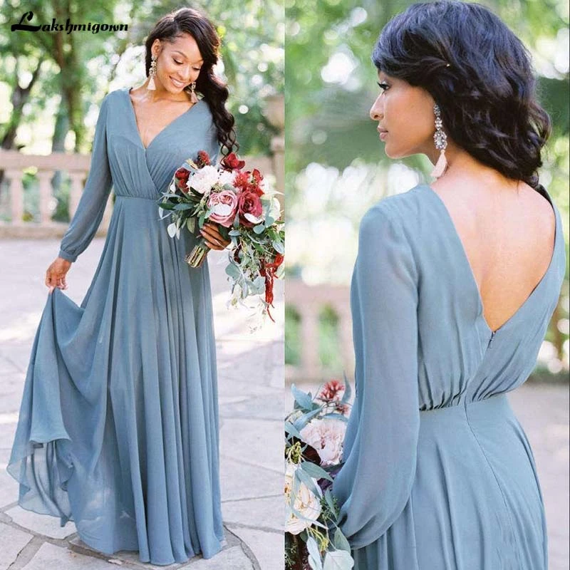 boho bridesmaid dresses long sleeve