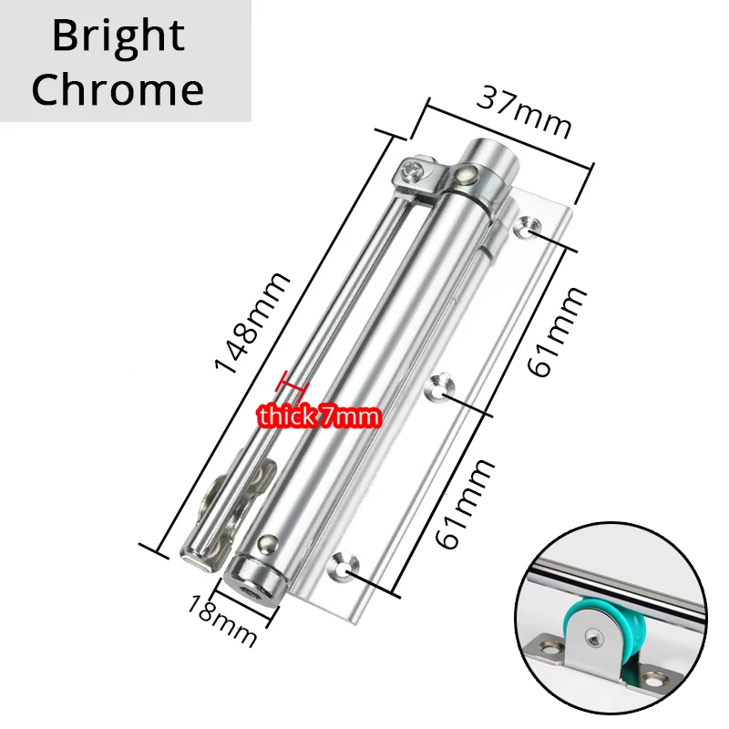 KAK Heavy Duty Aluminum Alloy Automatic Door Closer with Soft Close and Fire-Proof Features