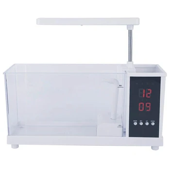 

Mini Aquarium Fish Tank Usb Aquarium With Led Lamp Light Lcd Display Screen And Clock Fish Tank Aquarium Fish Tanks