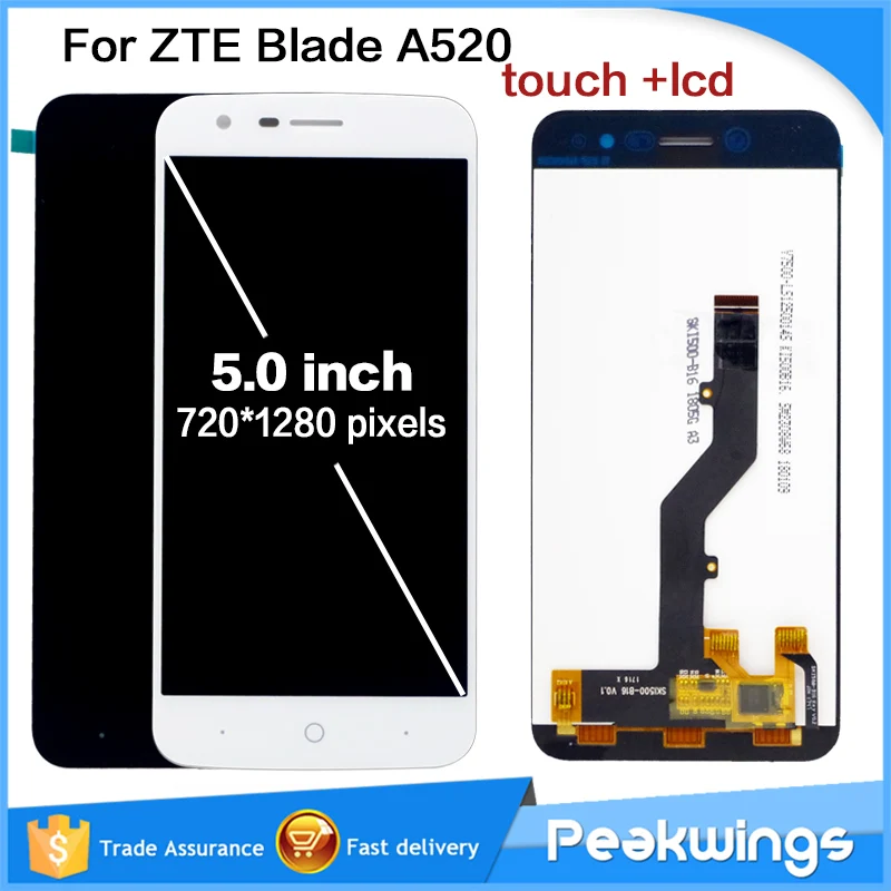 ЖК дисплей для ZTE Blade A520 100% тестирование с сенсорным экраном в сборе 5 0 дюйма A520|touch