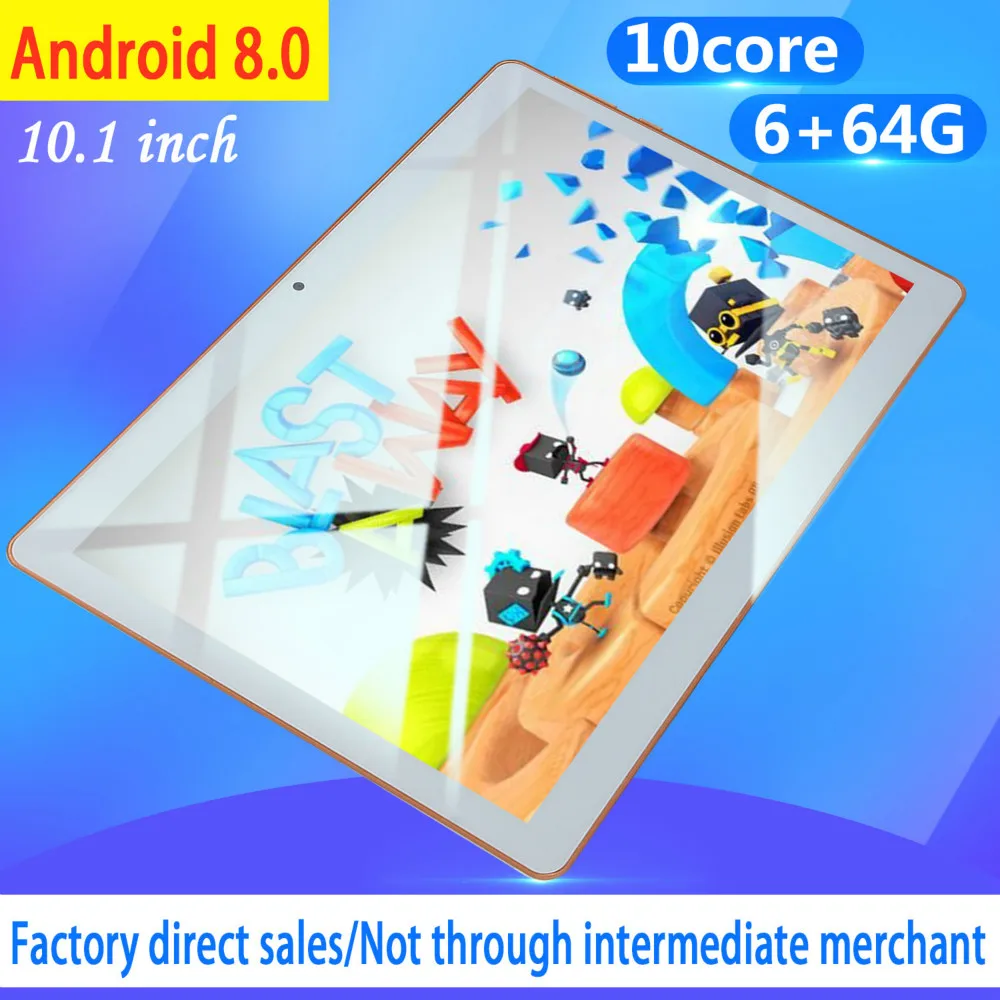 

2020 Hot Sale New 10 Inch Android 8.0 Tablet Double Card Dual Standby 6G+128GB Large Memory Smart Tablet 4G Phone Tablet PC