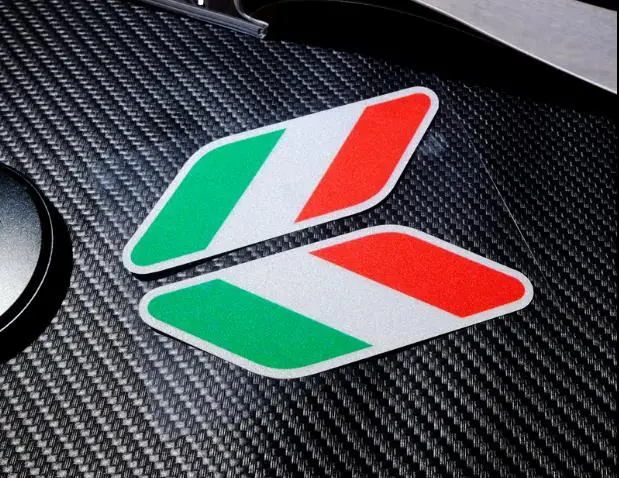 Adesivo Italia Bandiera Per Auto, Moto, Bici – Emblema Tricolore In Gomma
