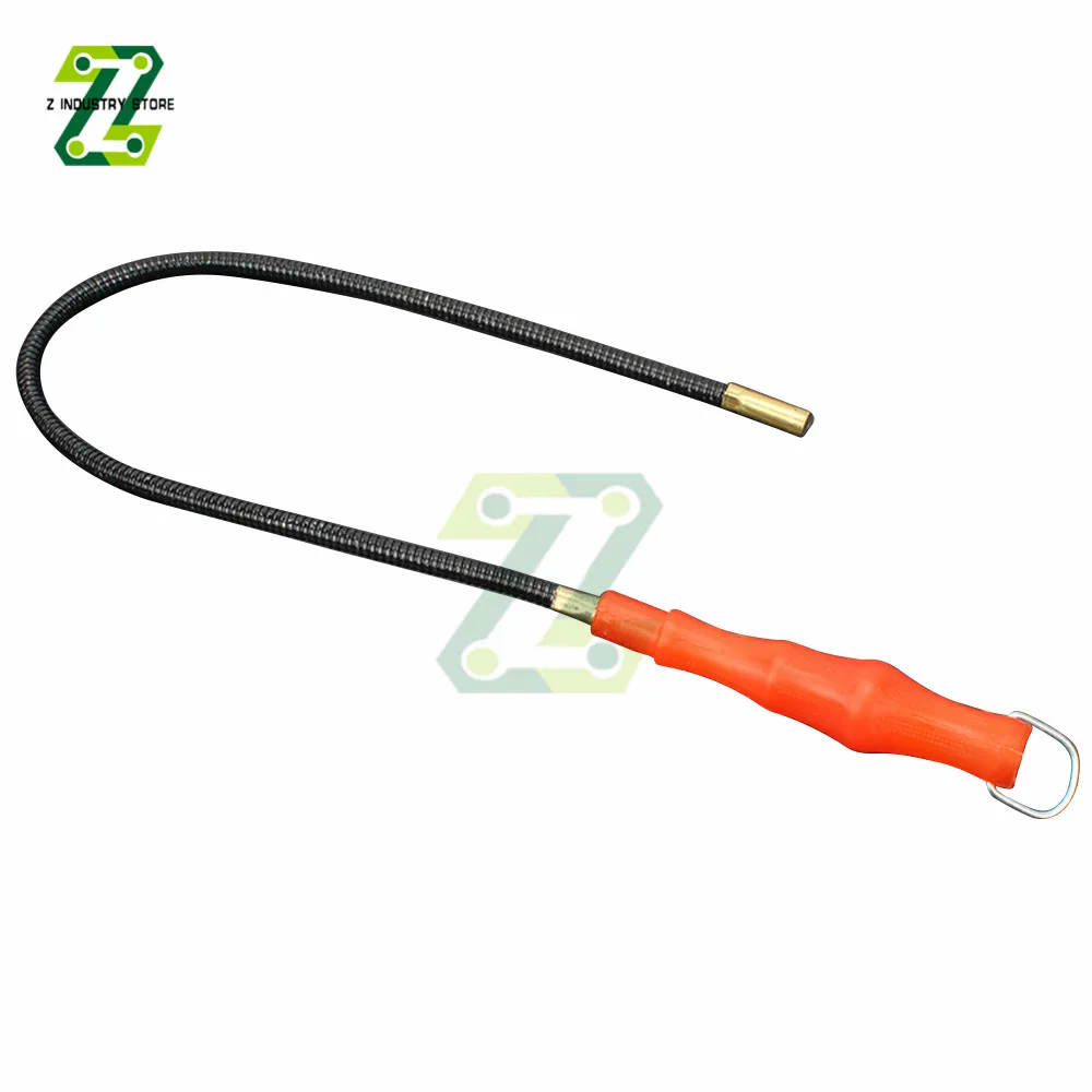 Magnetic Picker 60cm Magnetic Pickup Tool Repair Pick Up Red Plastic Handle Bendable Metal Grabber LED Light Magnet Garage Tool