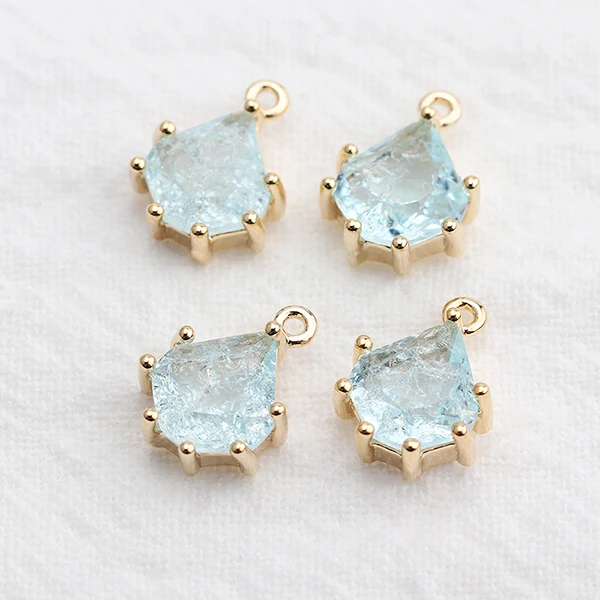 GUFEATHER M526, ювелирные аксессуары, 18k позолоченные, diy циркон кулон, diy серьги, ручной работы, прыгающее кольцо, изготовление ювелирных изделий, 6 шт./лот - Цвет: M52602
