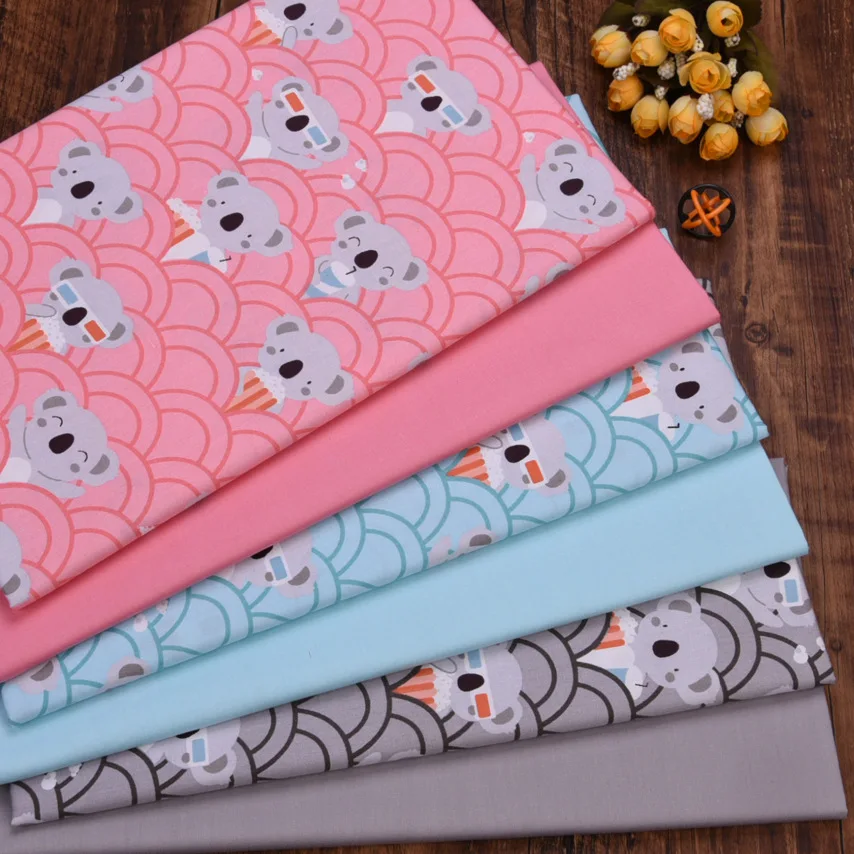 160 см* 50 см коала для новорожденных детей, хлопковая ткань с принтом, швейное стеганое постельное белье, одежда, платье, Лоскутная Ткань