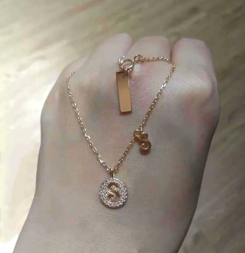 Timeless Wonder 925 пробы, Серебряное циркониевое ожерелье с надписью, Женские Ювелирные изделия в стиле хип-хоп, Модный милый Готический стиль, новинка от A до Z 4366