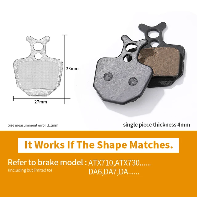 1 Pair of Resin Bicycle Brake Pads are Used For Shimano SRAM AVID HAYES and Other Disc Brakes 833