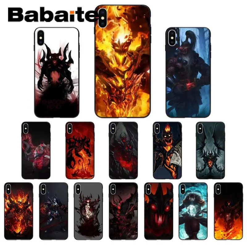 Для iphone 11pro max Shadow Fiend Dota 2 ТПУ черный чехол для телефона X XS MAX 5 6S SE 7 8 plus XR Чехлы