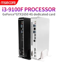 MSECORE-tarjeta dedicada MV100 i3 9100F GTX1650 4G, Mini PC para juegos DDR4, Windows 10, linux, HTPC, DP