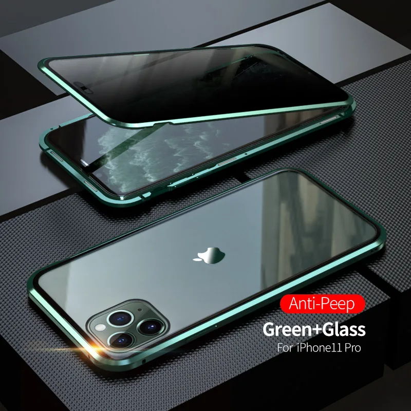 Магнитный чехол для iphone 11 Pro Max магнит металлический двухсторонний закаленное стекло чехол для iphone 11 Pro