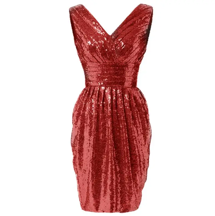 Короткие коктейльные платья с v-образным вырезом сексуальное вечернее платье «русалка» вечерние коктейльные платья - Цвет: burgundy