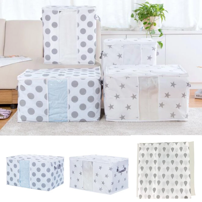 Large Non-Woven Clothes Quilt Storage Bag Box Organizer Home Garden Organizing