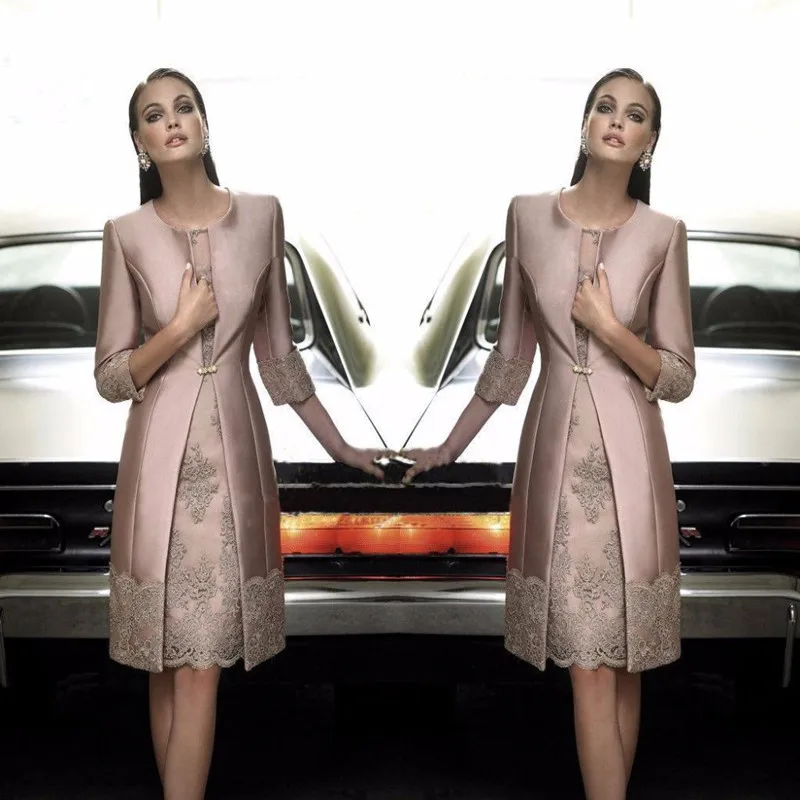 Платье для матери невесты с пиджаком 2016 свадебные костюмы от кутюр элегантные