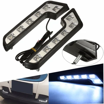

2Pcs 12V 5W Led DRL L Shaped White Car Auto VAN Driving Lamp LED Driving Daytime Running Fog Light Lamp LED Fog Front Light