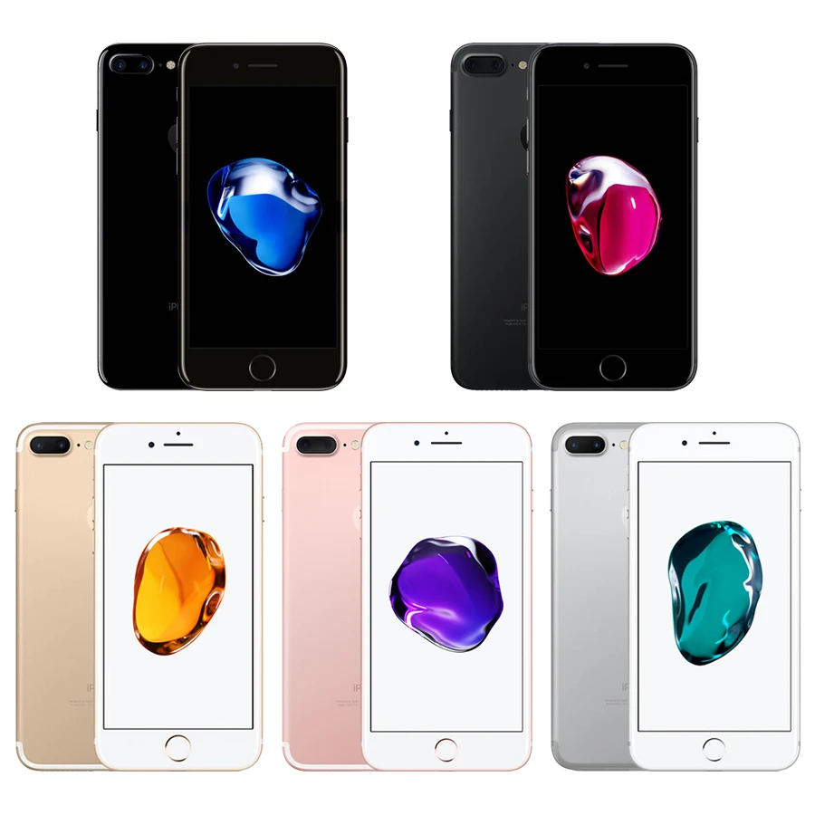 iPhone 7 Plus Unlocked IOS Smartphone 5.5 inch Apple A10 Quad Core 3GB RAM 12MP 7MP Camera 32/128/256GB ROM 4G LTE Miobile Phone