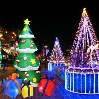 

Newly LED Lilluminated Christmas Tree Inflatable Model Lawn Yard Outdoor Xmas Decoration TE889