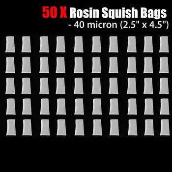 

50 Pack 40u 2.5'' x 4.5'' Rosin Press Filter Tea Bags Nylon Mesh Micron Screen For DIY Craft Supplies