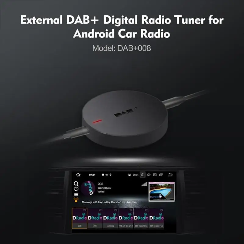 DAB+008 Car Digital Audio Broadcasting Receiver Box for Android 5.1 DVD Player High Signal-to-noise Ratio Stereo Output