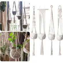 Hanging Plant Handmade Macrame Plant Hanger Flower Pot Planter Hanger Wall Decor Courtyard Garden Hanging Planter Hanging Basket