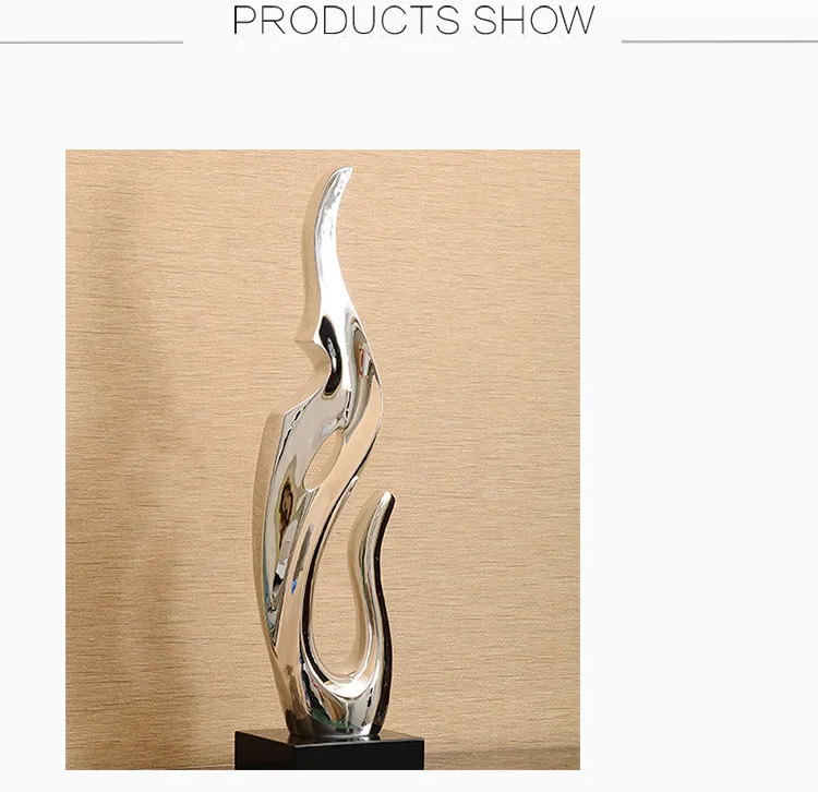 GOLD SILVER ABSTRACT FIRE DESIGN SCULPTURE 6 GOLD SILVER ABSTRACT FIRE DESIGN SCULPTURE 6