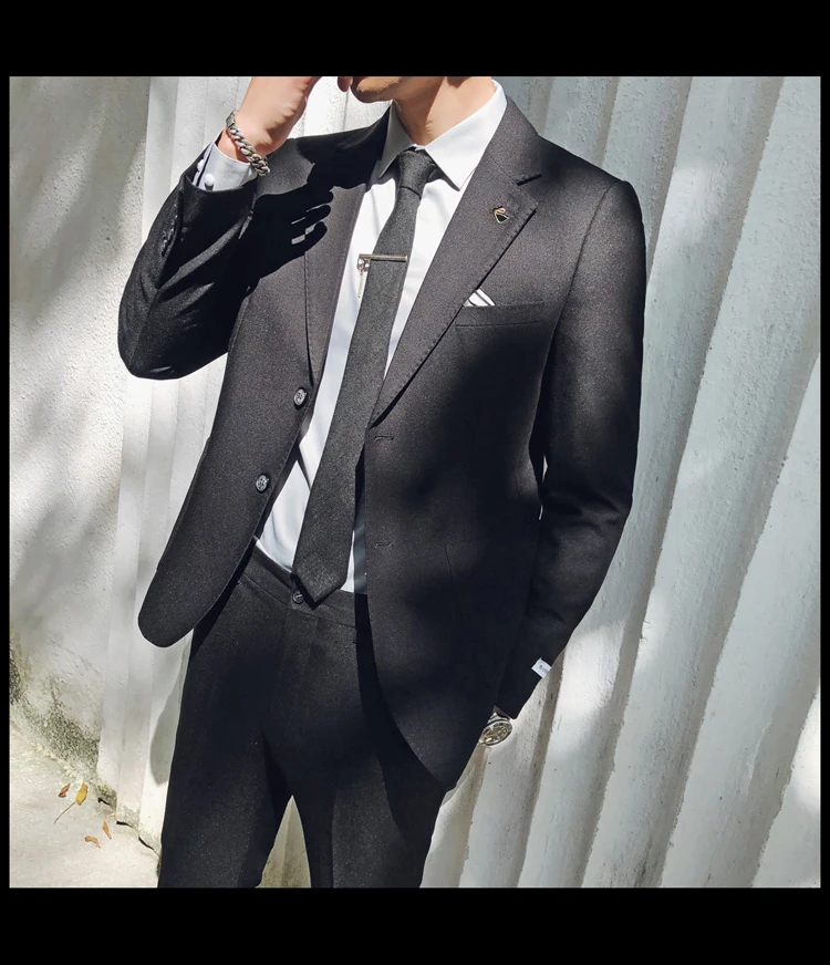 Traje Novio, Королевский Мужской Блейзер, приталенный, вечерние, для офиса, костюм, на одной пуговице, 3 шт., мужской пиджак, Hombre, смокинг Uomo