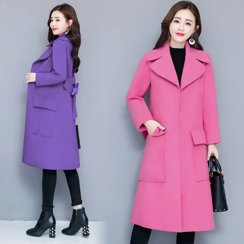 

Plus-sized WOMEN'S Dress MORI Series Large Lapel Double-faced Woolen Goods Woolen Jacket