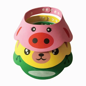

Baby Shower Hat Toddler Kids Shampoo Bathing Shower Cap Adjustable Wash Hair Shield Direct Visor Caps for Baby Care