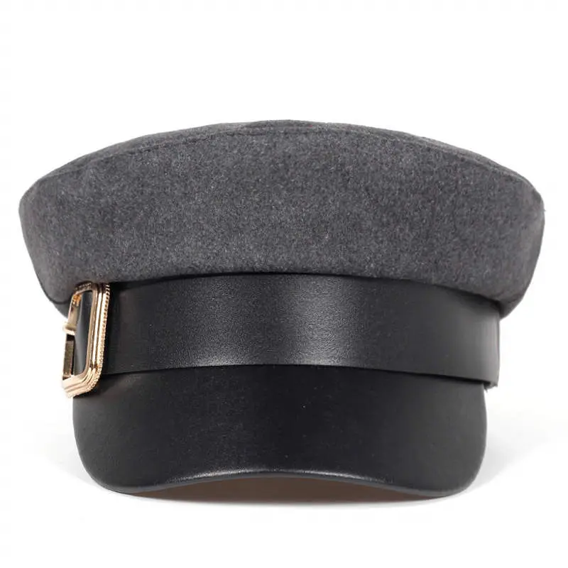 2019 new women men fashion beret cap unisex winter warm hats female new berets street style cool hats for mens black leather beret