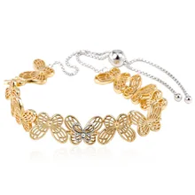 925 пробы Серебряный браслет блестящие ажурные бабочки скользящий браслет подходит для женщин бусины Шарм Diy Европа ювелирные изделия