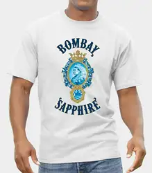 Bombay Sapphire Gin DRINGS логотип Футболка Мужская Серый Белый show-показать оригинальное название