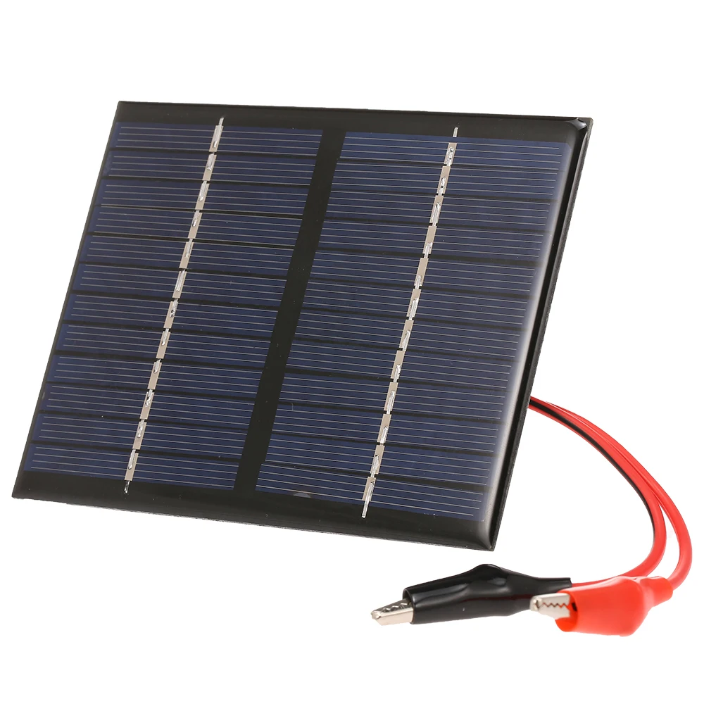 

1.5W/12V Solar Charger Polycrystalline Solar Panel With Alligator Clip Compact For Garden/Traffic/Emergency Light Solar Pump