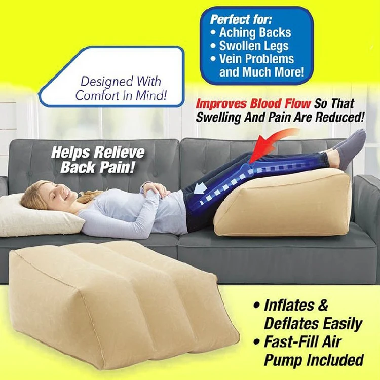 Inflatable Leg Pillow Wedge Pillow Elevates Legs And Feet For Temporary
