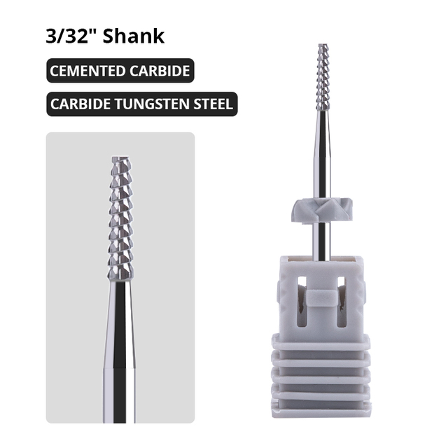 Dmoley Tungsten Carbide Nail Drill Bit Milling Cutter For Manicure Pedicure Nail Files Buffer Nail Art Equipment Accessory Tools