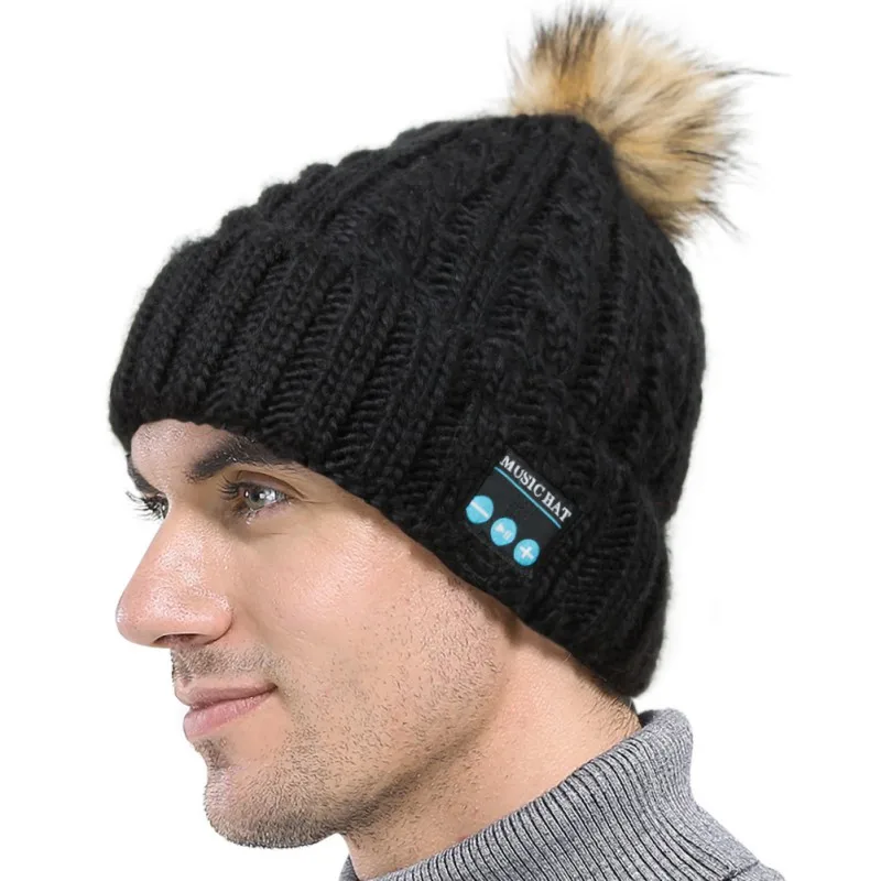 For Women Bluetooth Headphones Beanie Men Women Music Hat Super Long Playing Time Earphones