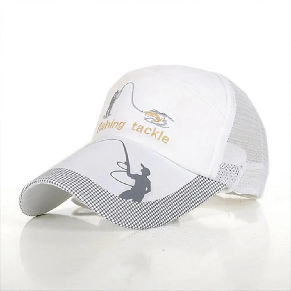 Cap Adjustable Sun Protection Cotton Mesh Baseball Cap for Outdoor Fishing